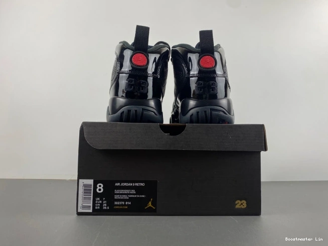 Boostmaster lin 9 Air Retro 302370-014 Bred Jordan Patent 0707